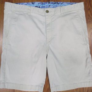 TOMMY BAHAMA REGULAR FIT SHORTS COTTON/TENCEL/SPANDEX LIGHT KHAKI PLAID Sz 38